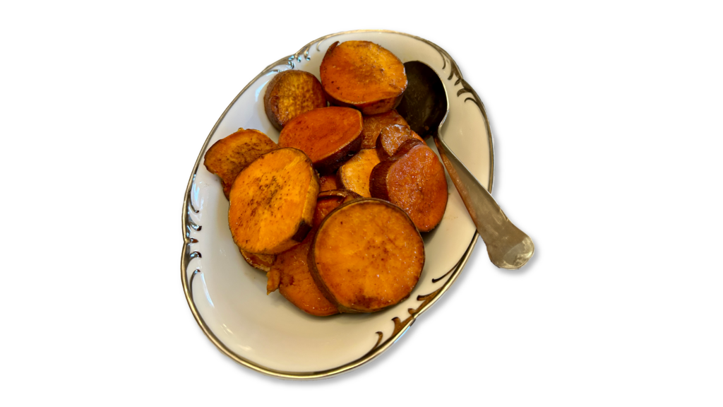 2024 Nov Candied Sweet Potatoes Recipe Header