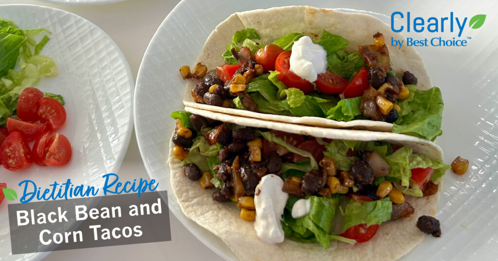 May 2025 Black Bean & Corn Tacos Recipe Homepage