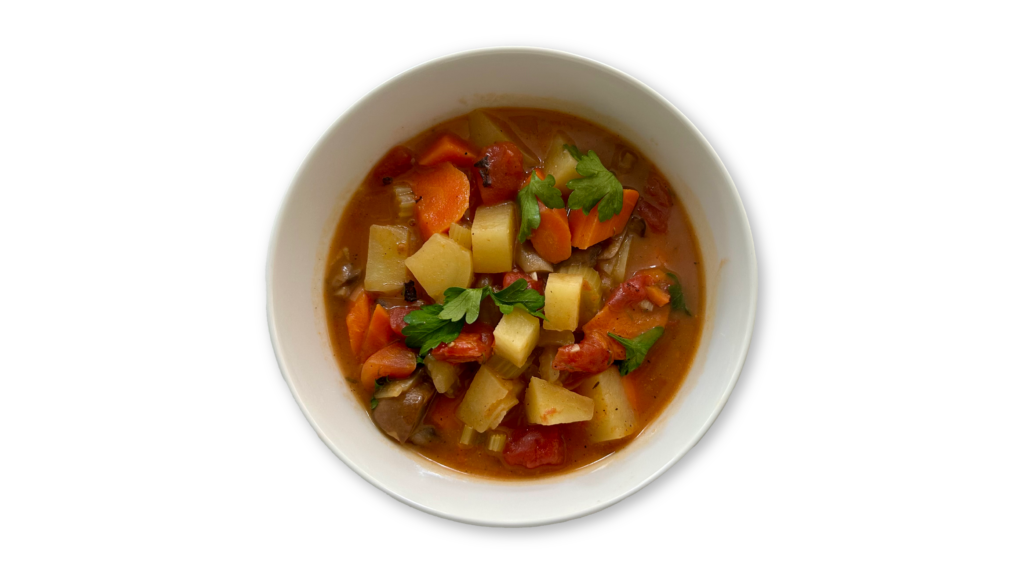 Feb 2026 Hearty Veggie Stew Recipe Header