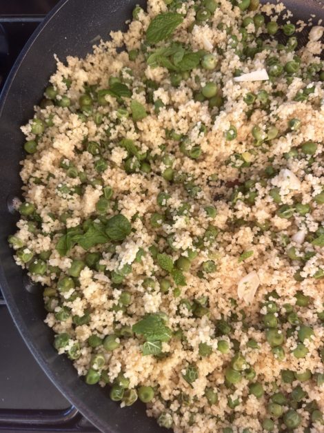 Fluff the couscous with a fork and stir the ingredients