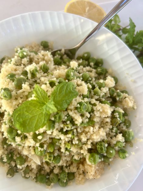 Finished Couscous with Peas and Mint recipe