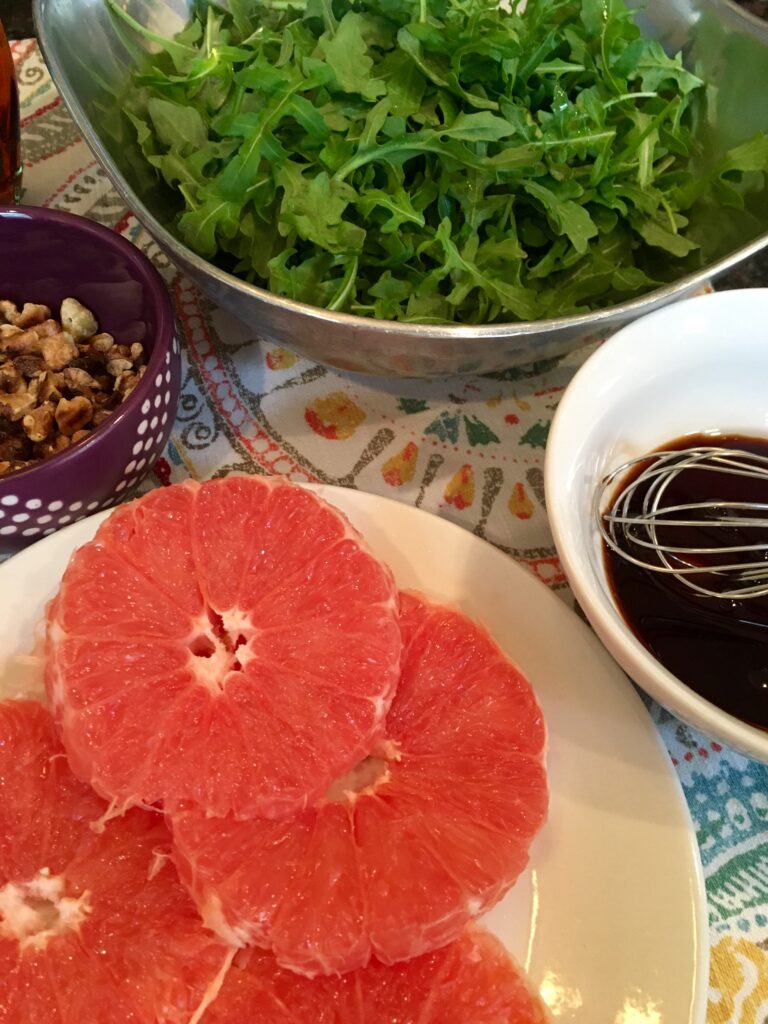 Pink Grapefruit Salad With Sweet Maple Dressing