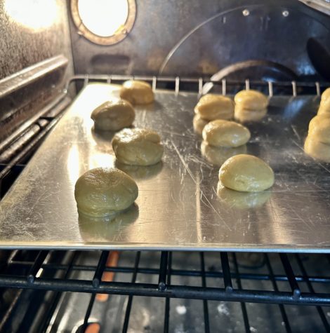 Drop cookies in the oven