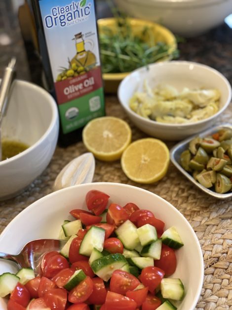 Lemon Orzo Pasta Salad Ingredients