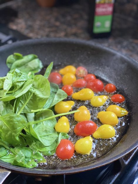 Spinach & tomatoes