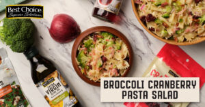 Finished Broccoli Cranberry Pasta Salad Recipe